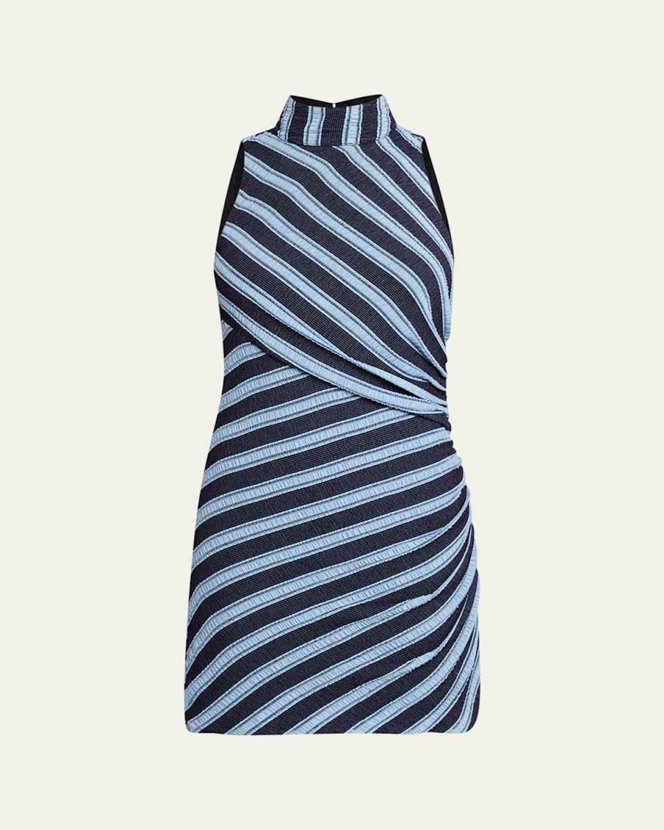 Marisha Mock-Neck Mini Dress